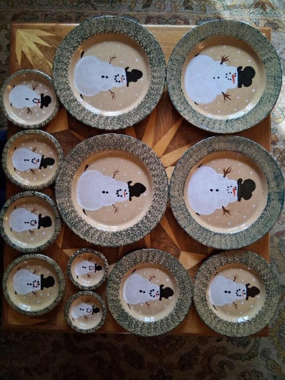Vintage Stoneware Collection by Three Rivers Pottery "Snowman"